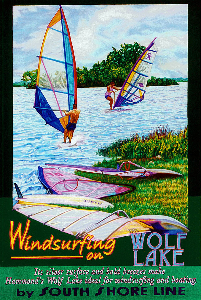 Windsurfing on Wolf Lake